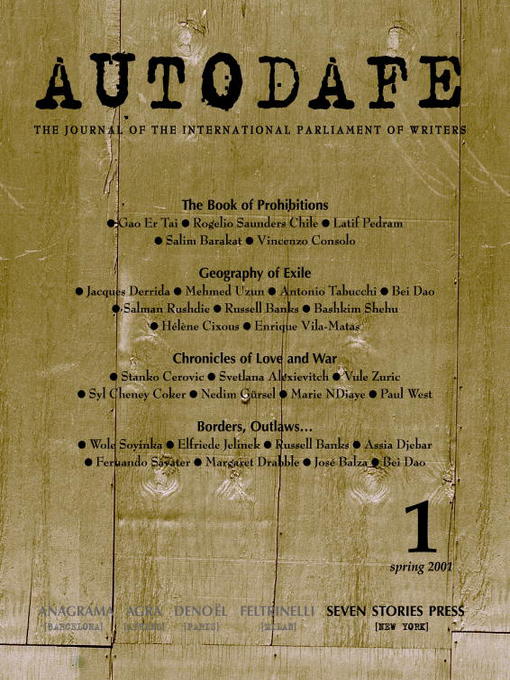 Title details for Autodafe 1 by International Parliament of Writers - Wait list